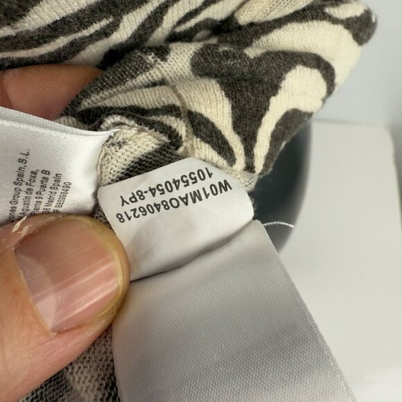 JONES NEW YORK COLLECTION Linen Animal Print Tiger Beige Cami Tank Top L - Picture 4 of 5